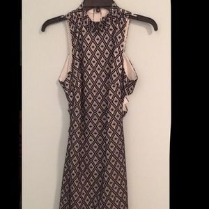 Black and white side cutout mini dress